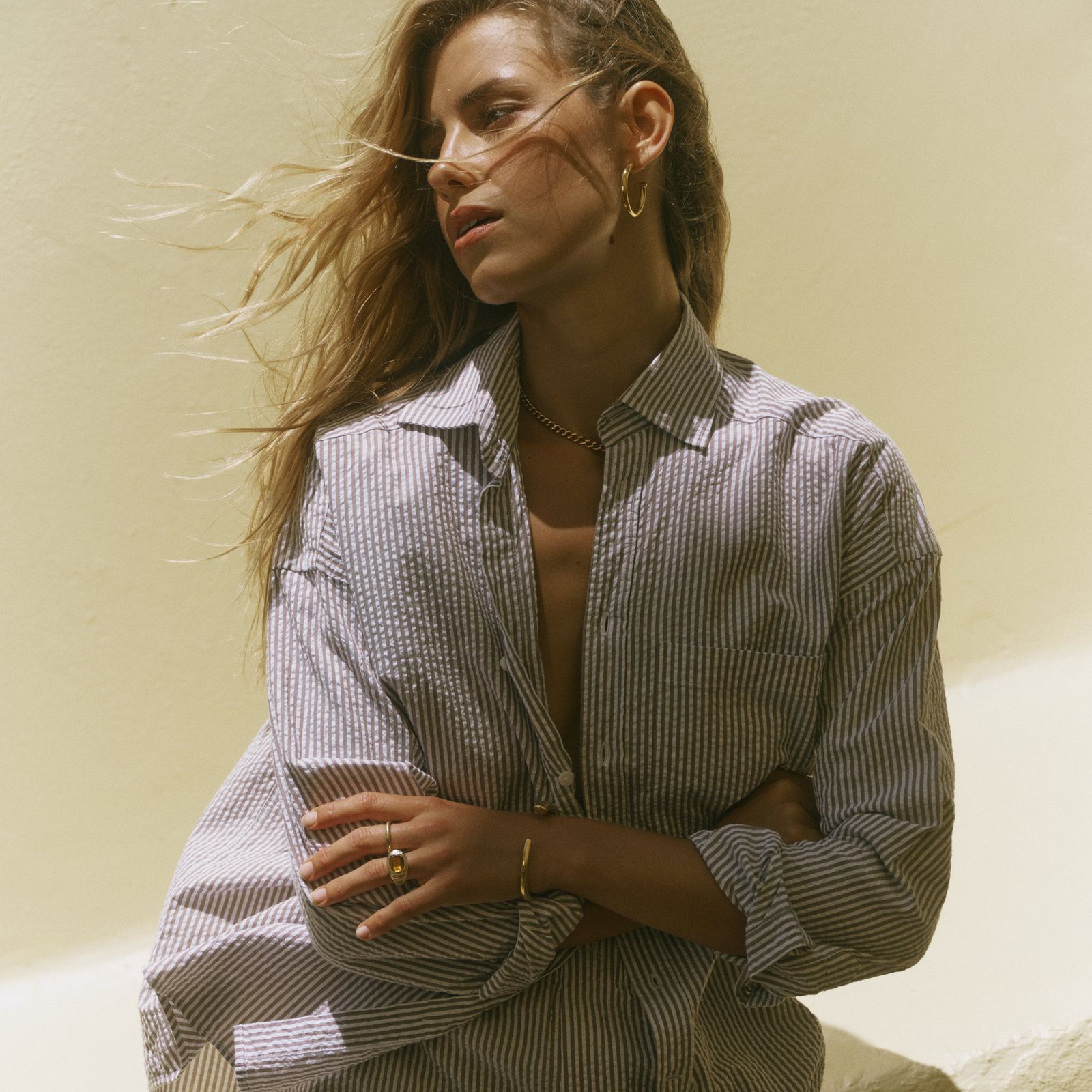 The Weekend: Seersucker, Mocha Stripe