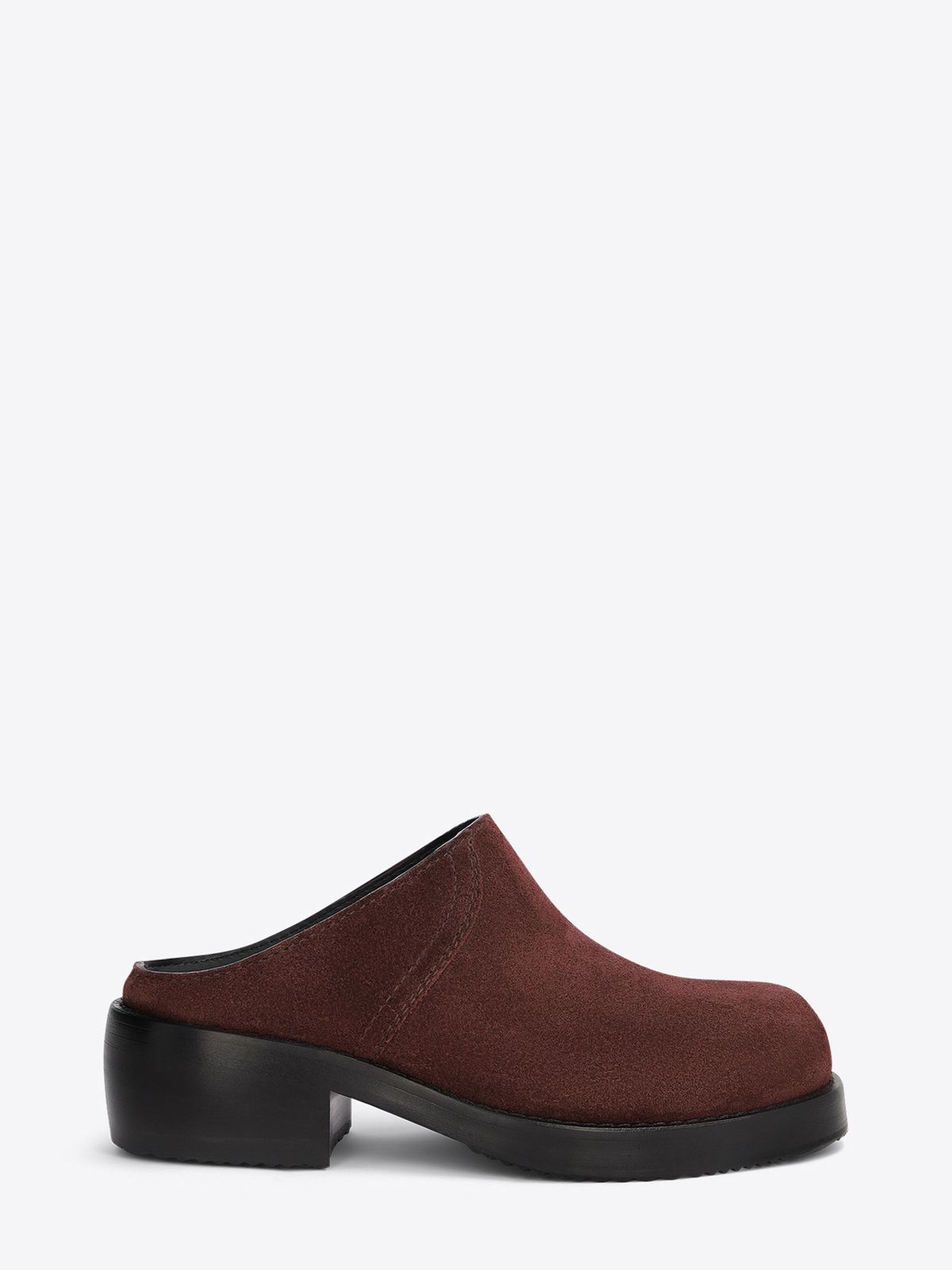 Suede workwear mules