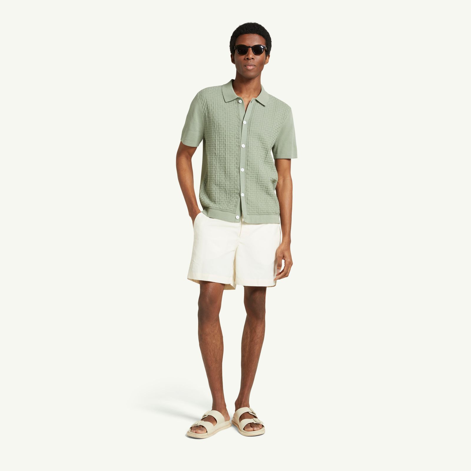 LINKS KNITTED SHIRT - SAGE