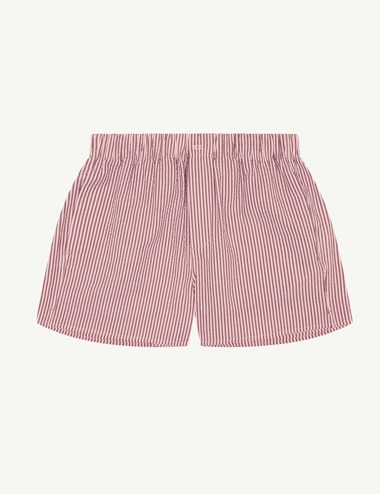 The Boxer: Seersucker, Pink And Berry Stripe