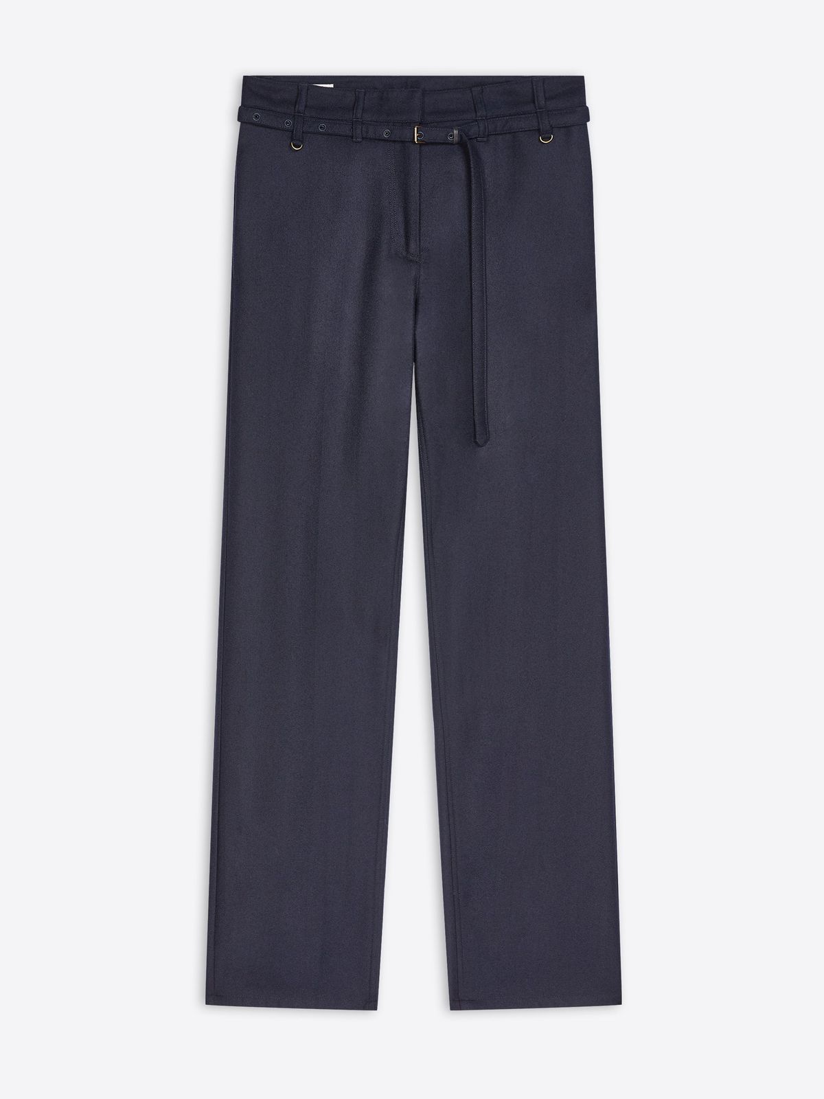 Belted wool pants