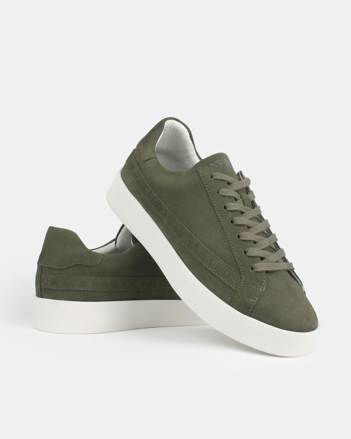 AW25 Limited Edition Olympus Low Top Trainers - Khaki Nubuck Leather