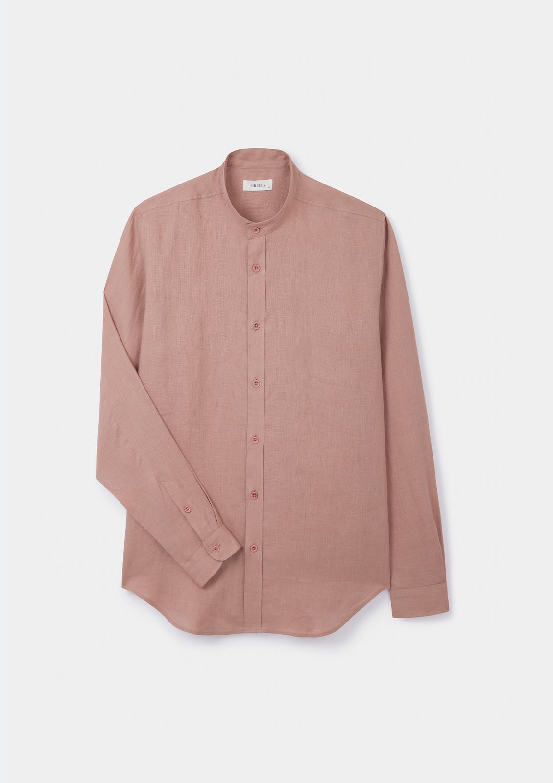 Chalk Pink Linen Grandad Shirt