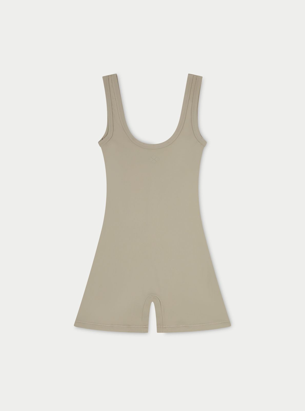 SCULPTING STRETCH EMBLEM UNITARD - BEIGE