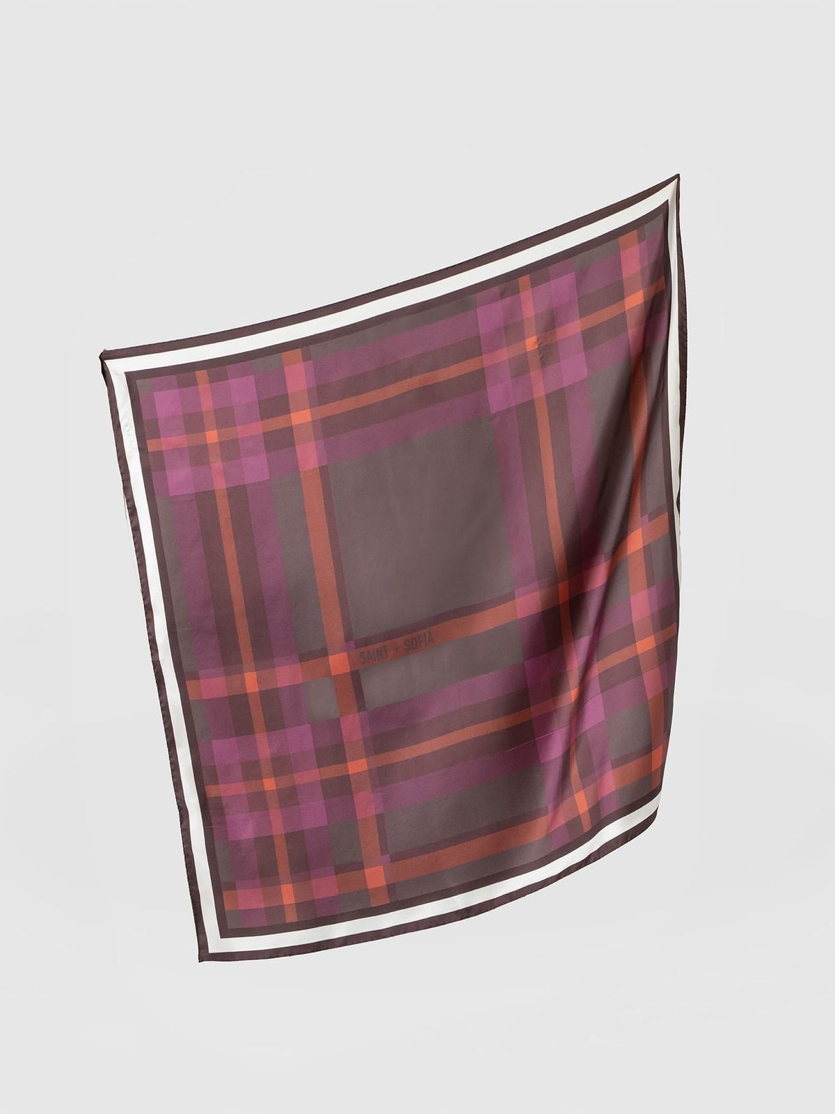 Ryder Silk Scarf - Pink Check