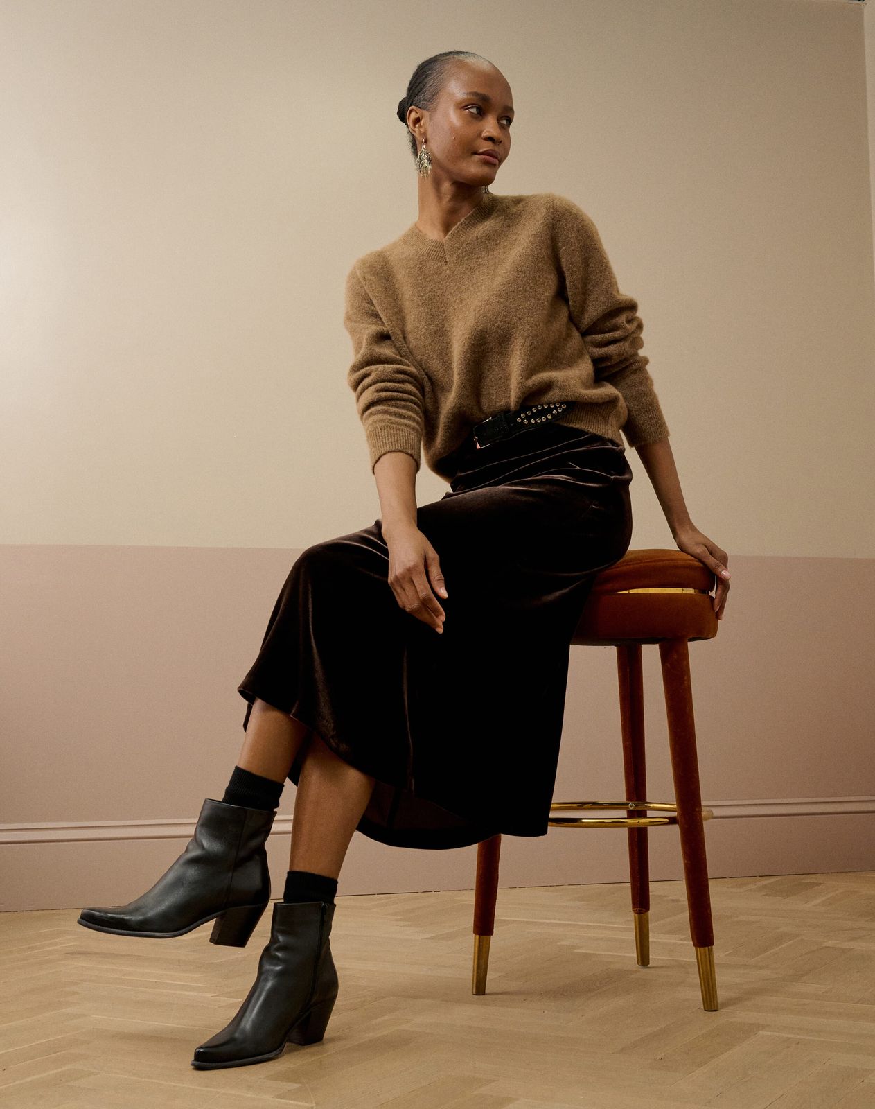 Silk Velvet Skirt