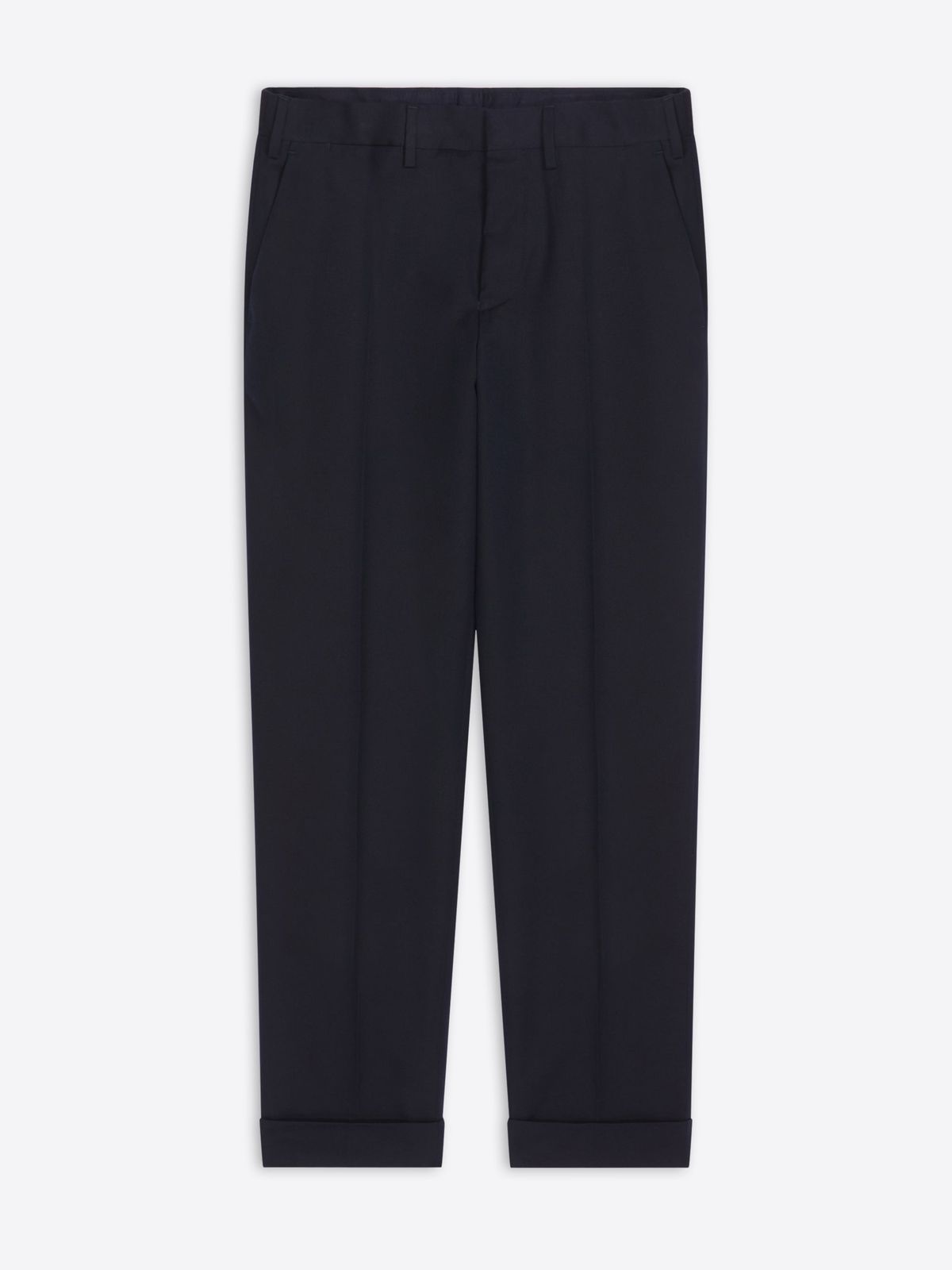 Cuffed cotton wool pants
