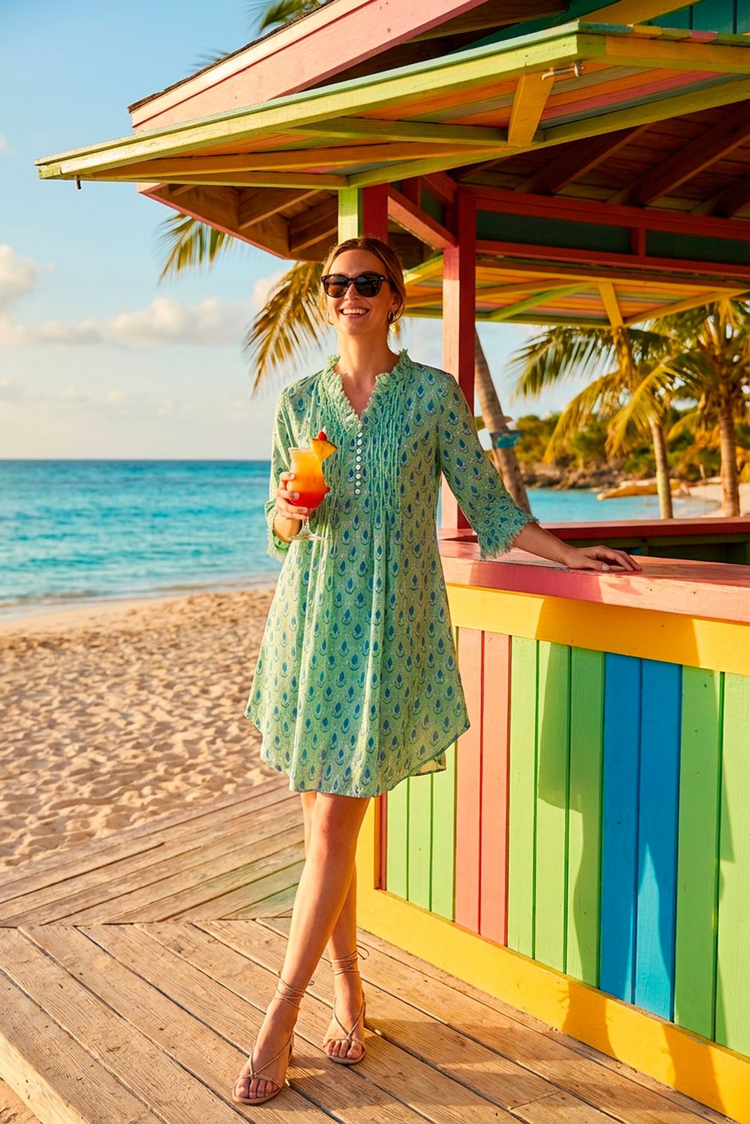 Annabel Cotton Tunic in Spearmint