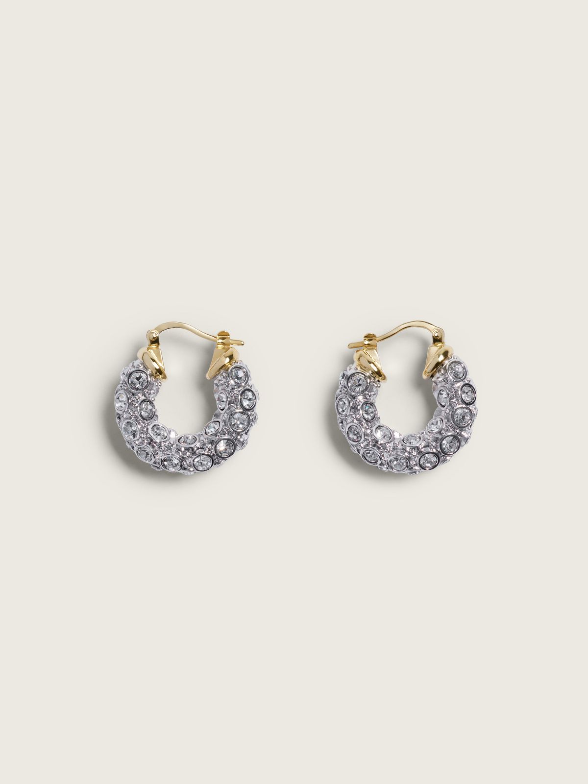 Rhinestone Hoop Earrings