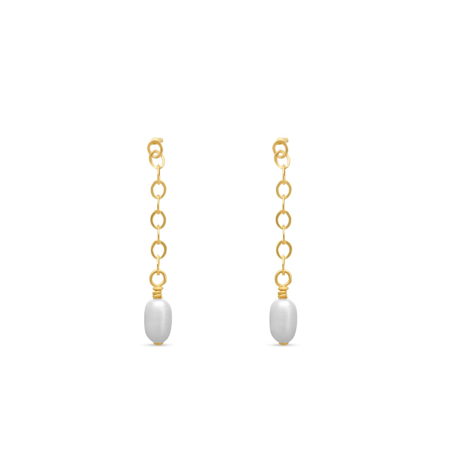 Lila Short Pearl Drop Earrings