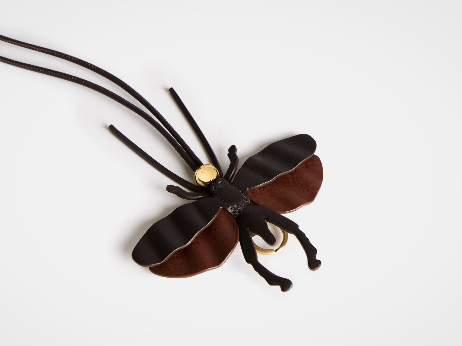 MOTH CHARM IN CHOCOLATE BROWN