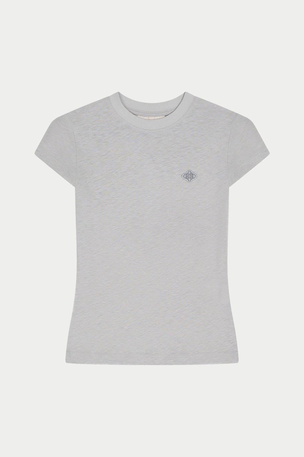 MARL SLUB CAP SLEEVE BABY TEE - GREY
