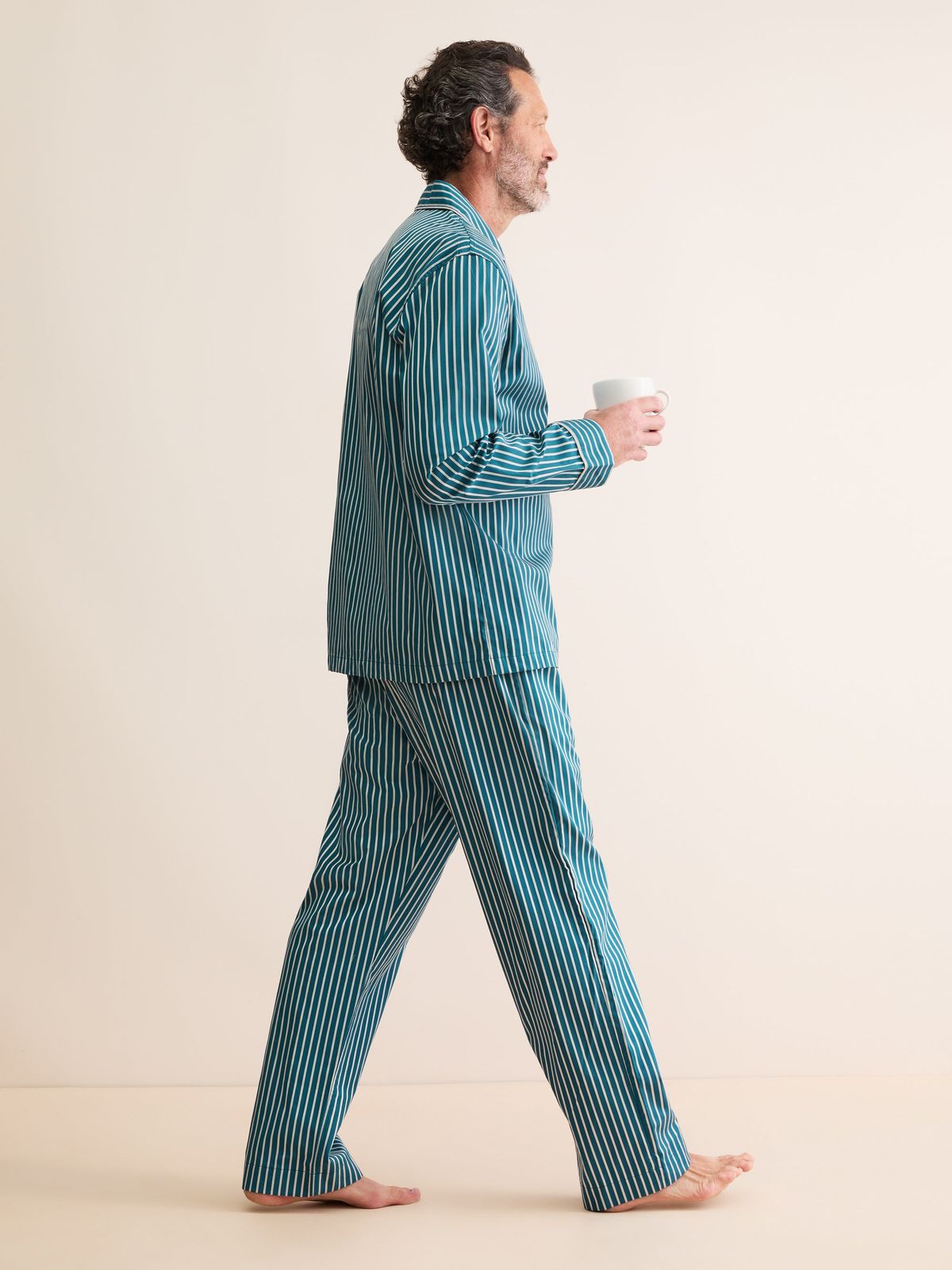 Royal Cotton Pyjamas Teal & White Stripe