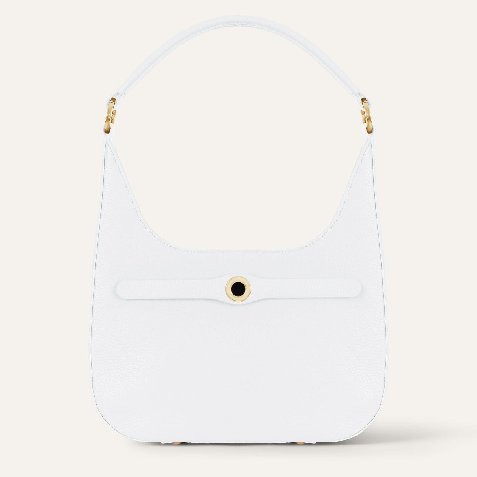 Florence Shoulder Bag | White with Gold hardware