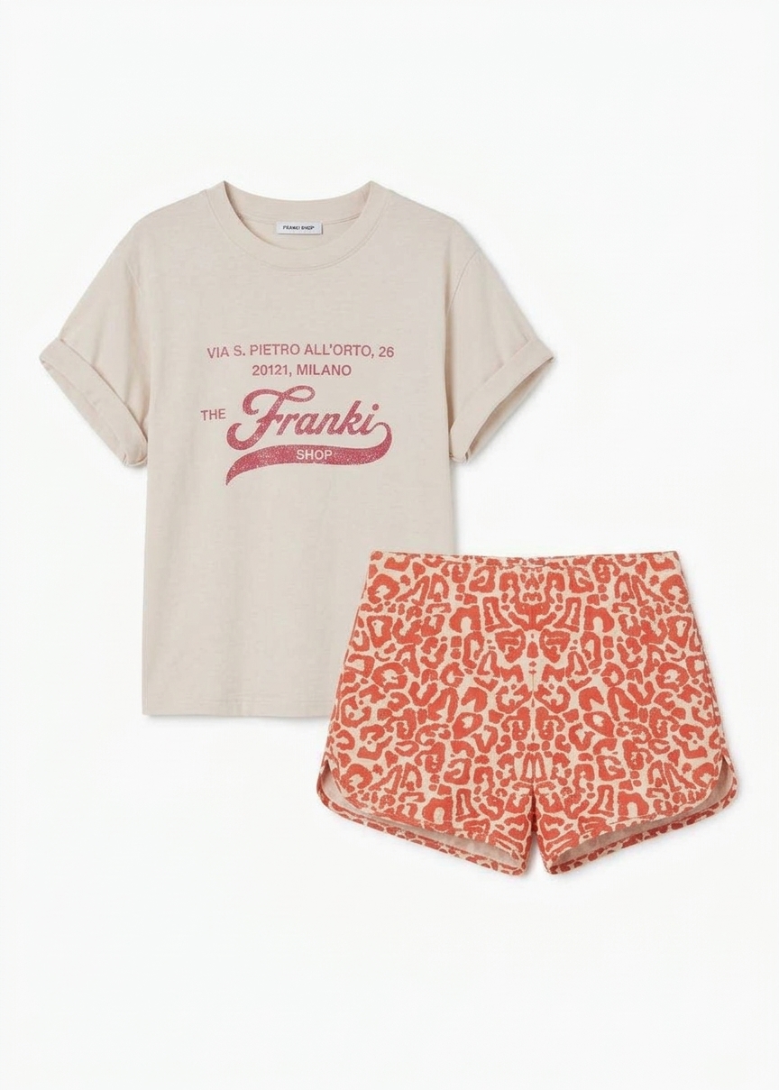 Posse Lexi Shorts - Red Leopard