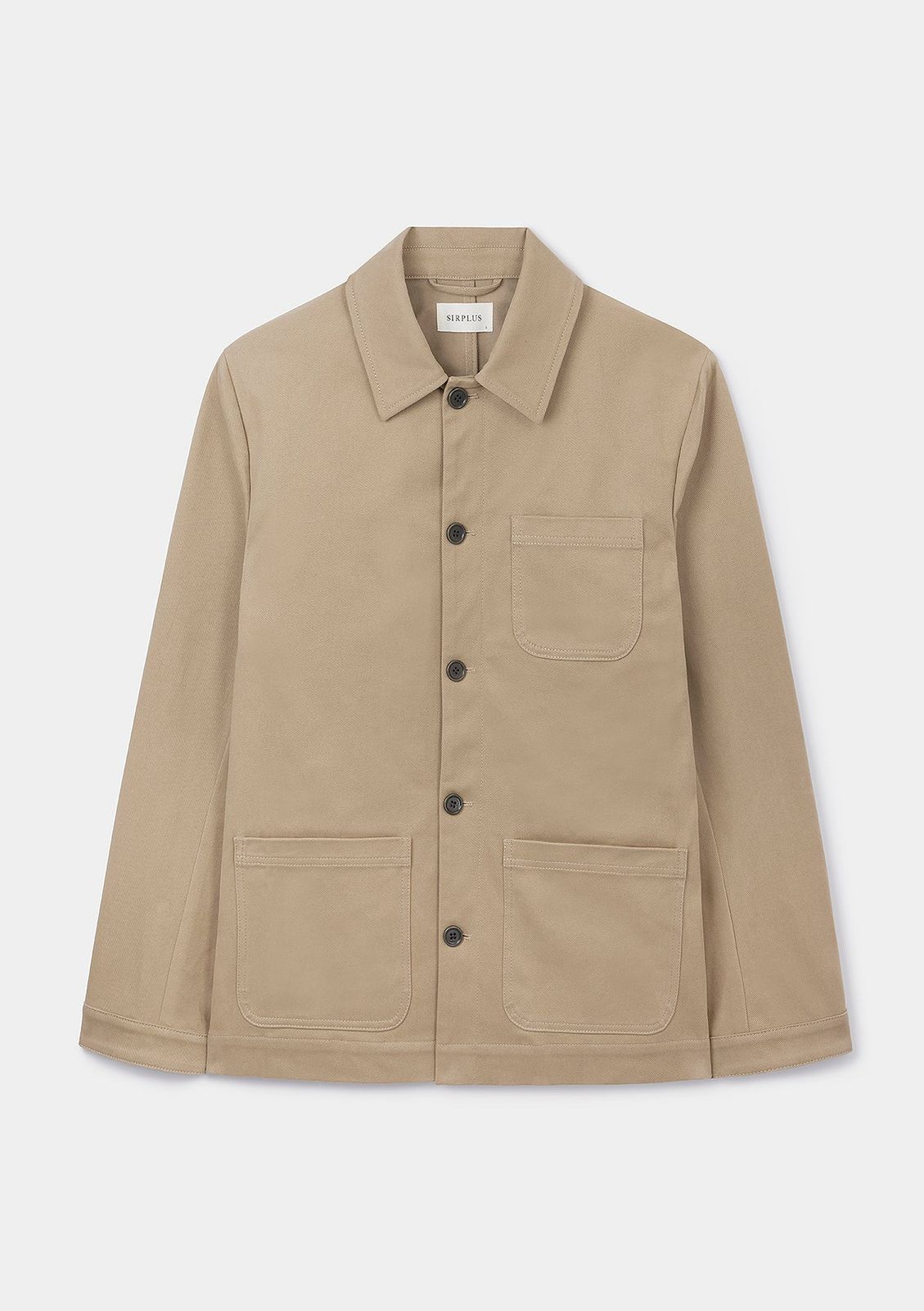 Khaki Cream Cotton Chore Jacket