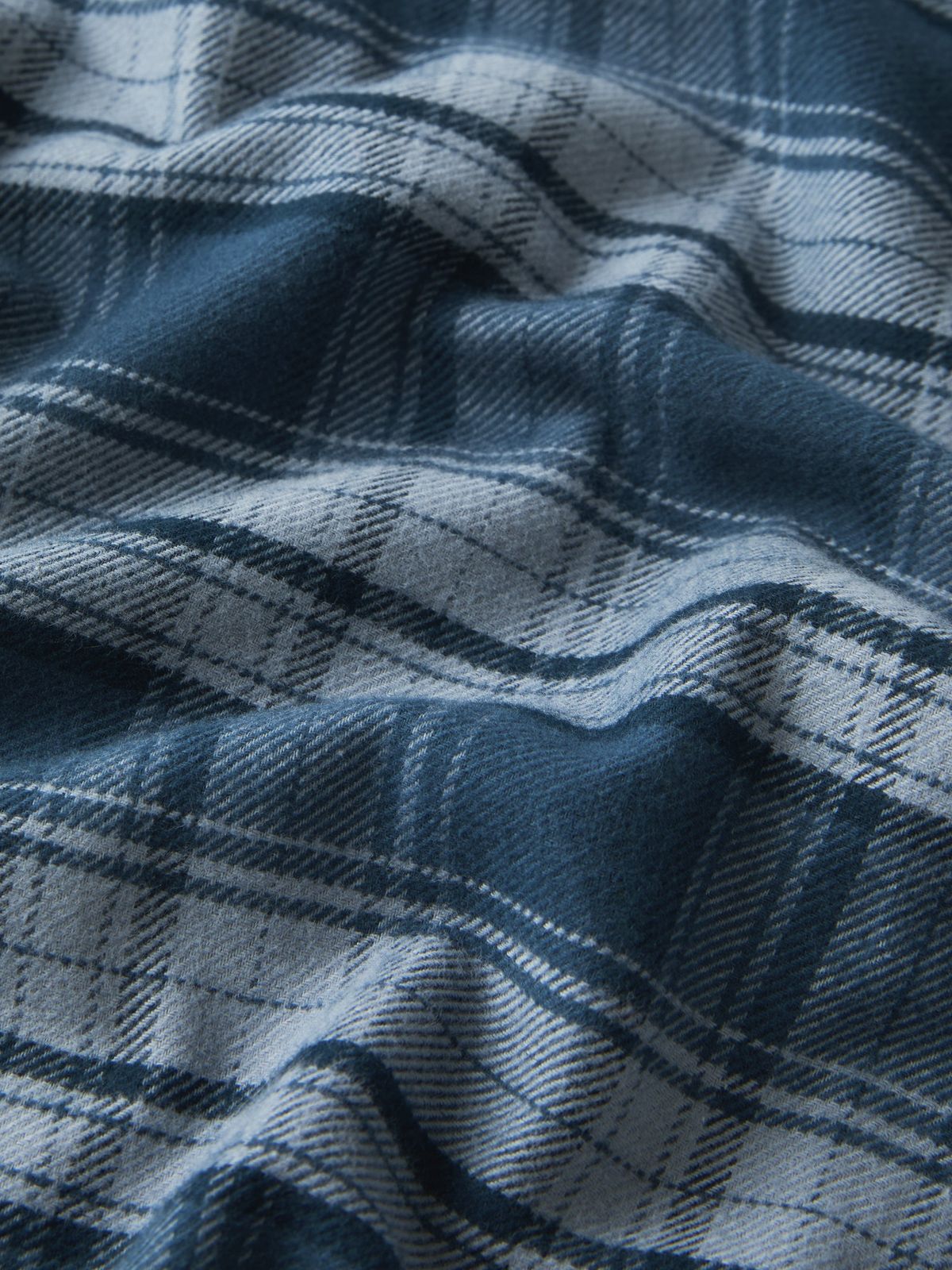 Kelburn Brushed Cotton Dressing Gown Blue Check