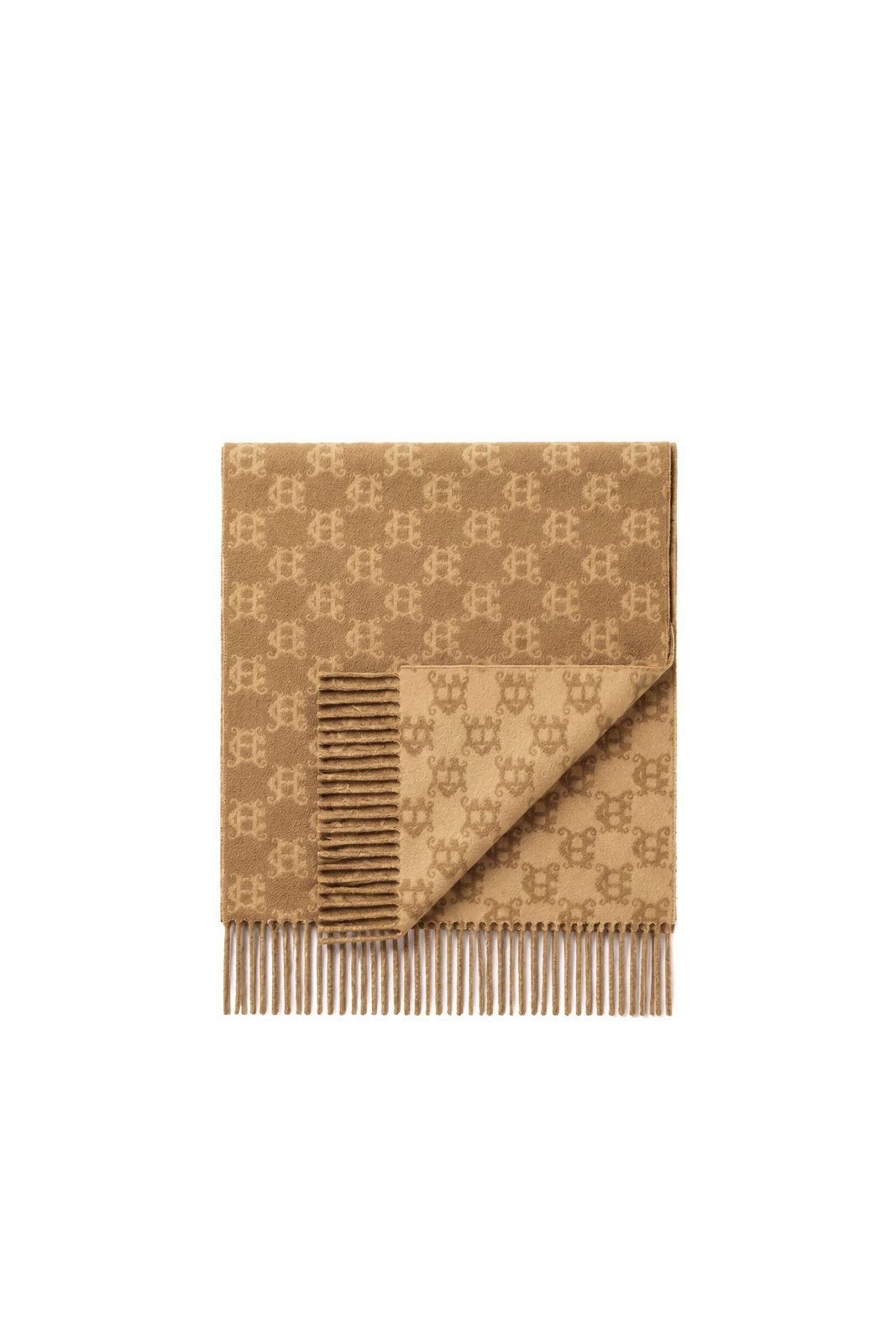 Heraldic Monogram Scarf (Toffee Monogram)