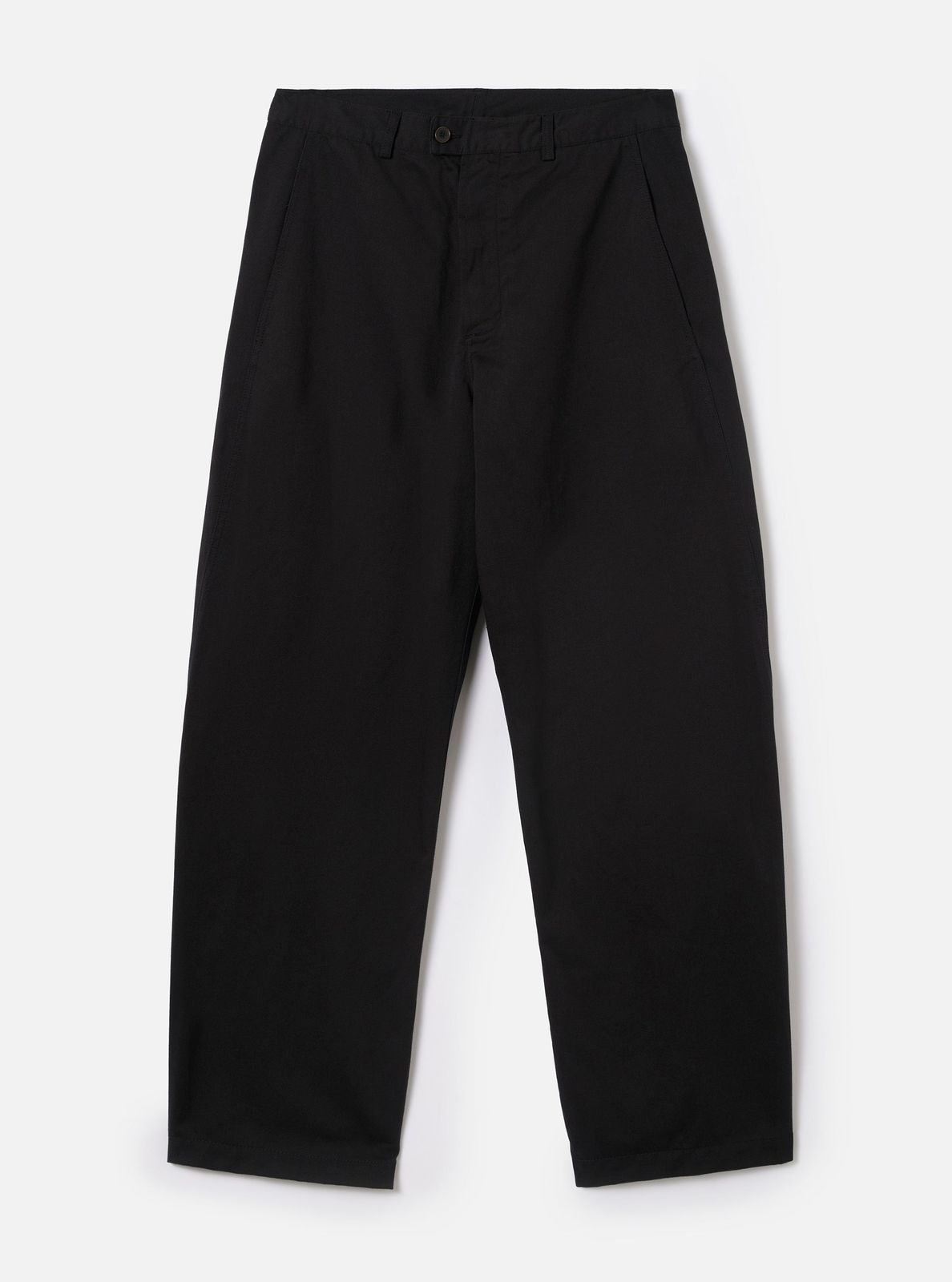 Black Twill Curved Pant