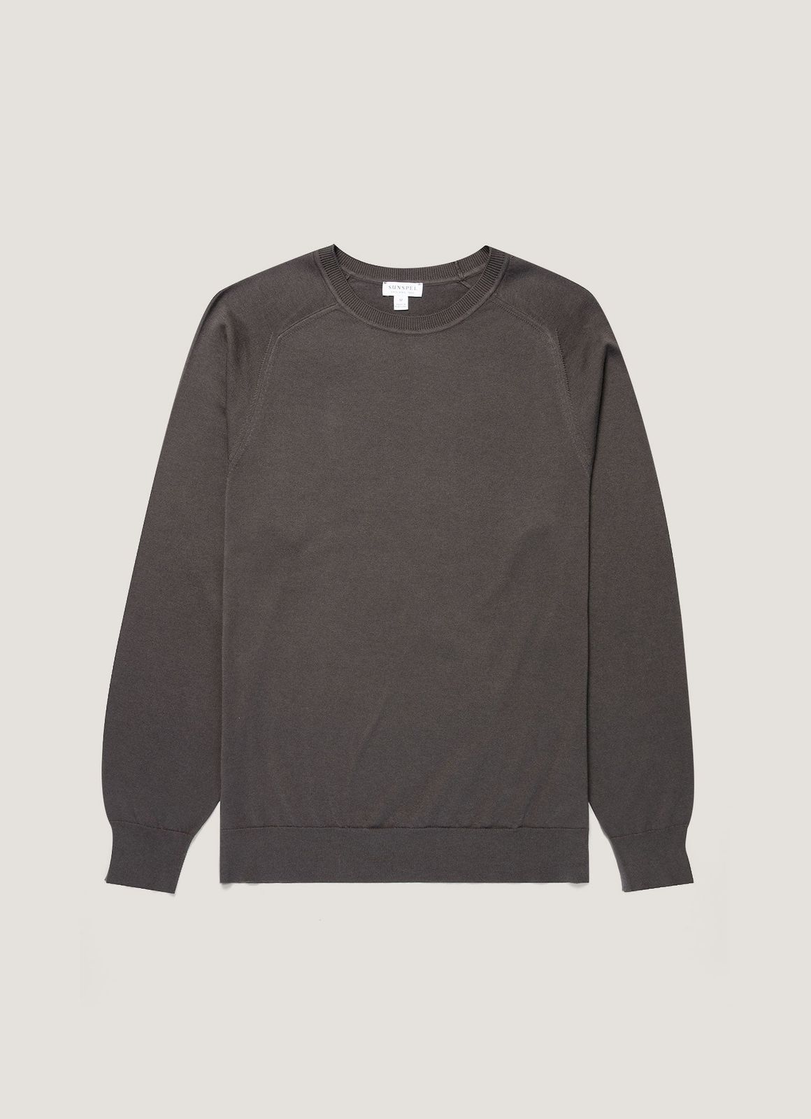 Men's Sea Island Cashmere Crew Neck Jumper in Anthracite