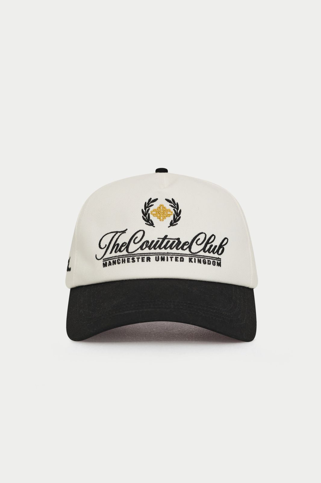 LAUREL EMBROIDERY CAP - BLACK