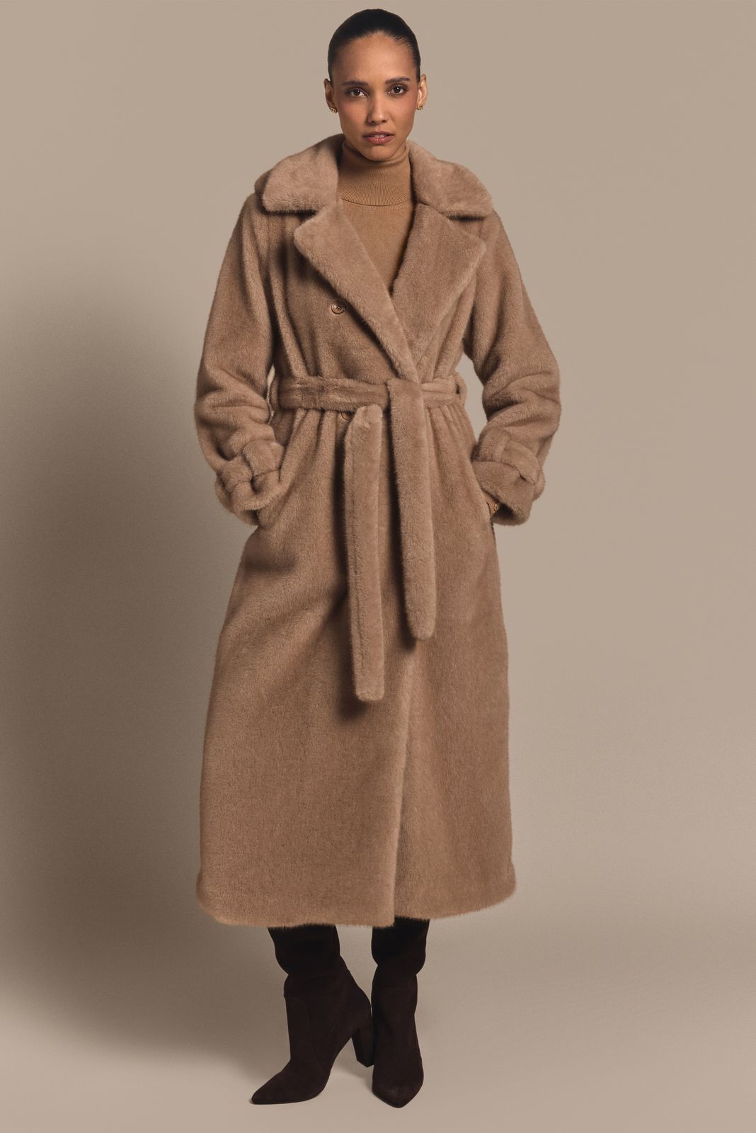 Marlborough Faux Fur Coat (Natural)