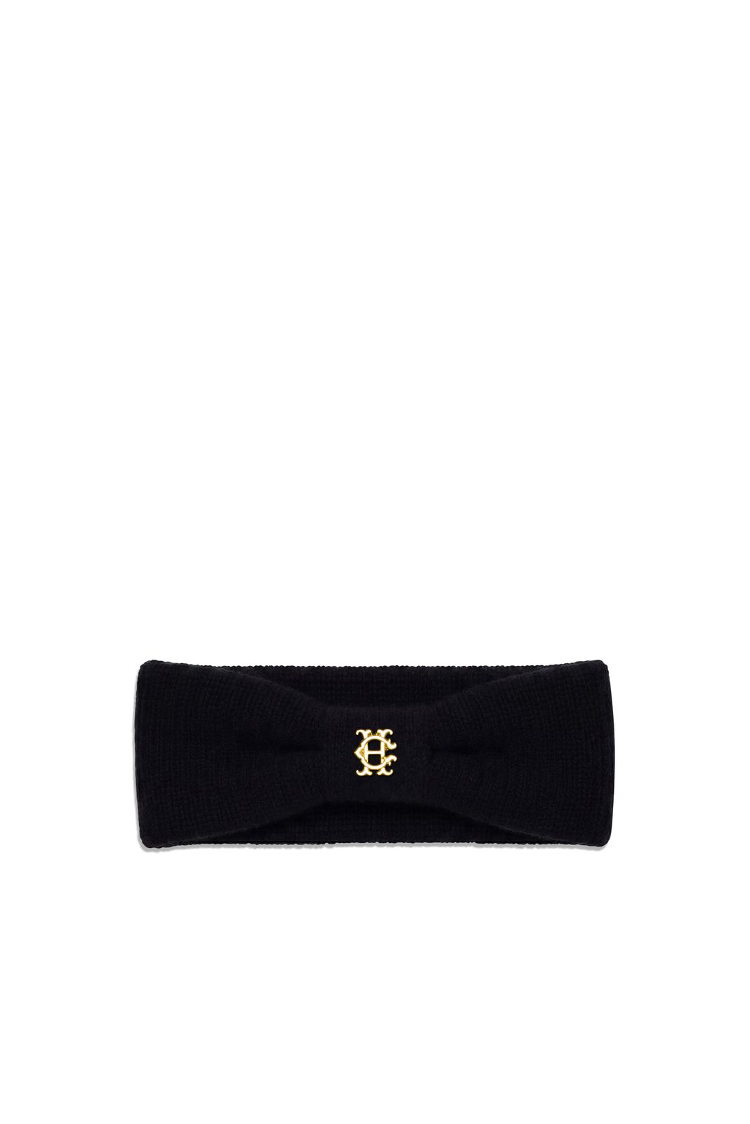 Knitted Bow Headband (Black)