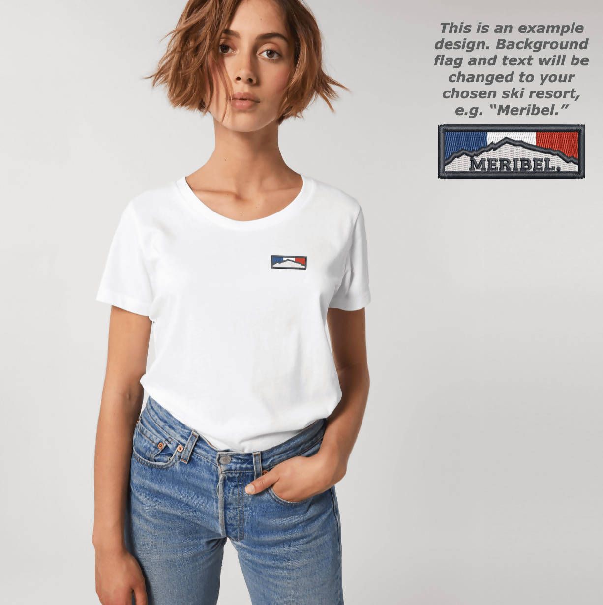 Custom Ski Resort | Organic Cotton Women's Fitted T-Shirt | Various Colours