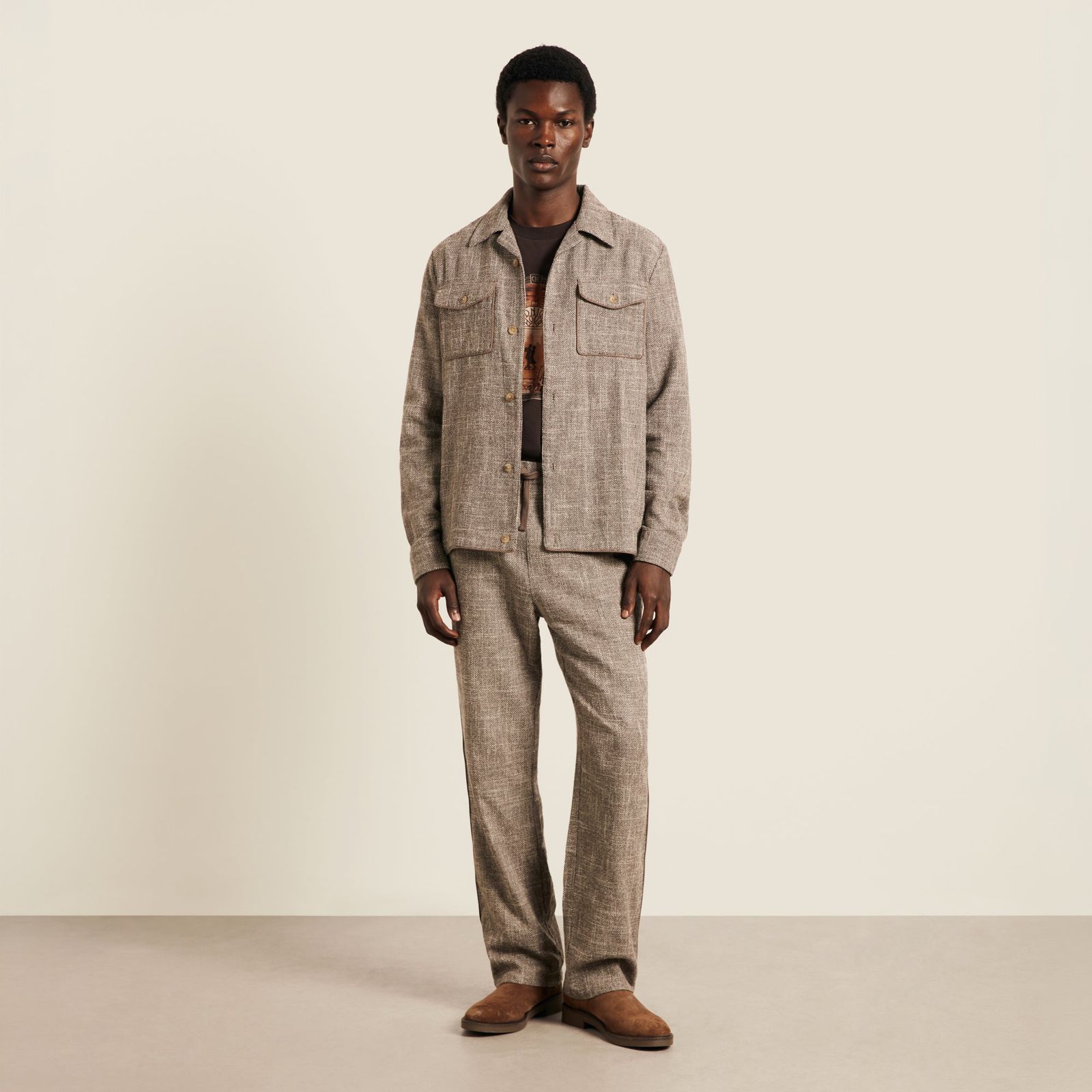 Redford Drawstring Trouser - Light Brown