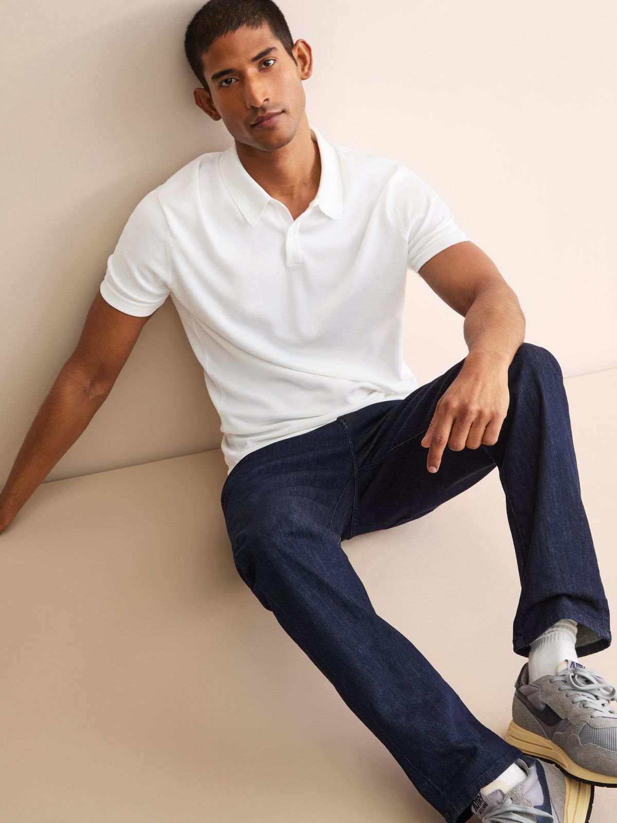 Jacob Sea Island Cotton Polo Shirt White