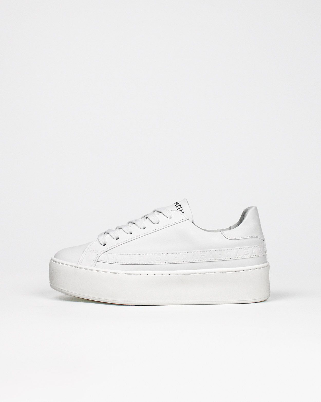 Gaia Platform Trainers - White Leather