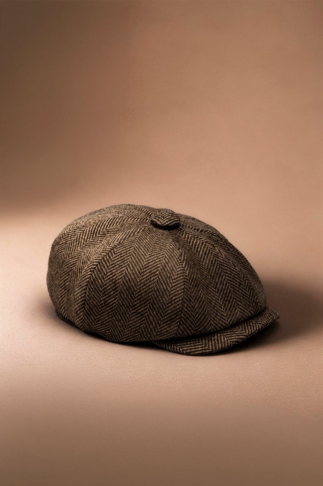 Redford Estate Cap (Large Scale Brown Herringbone)
