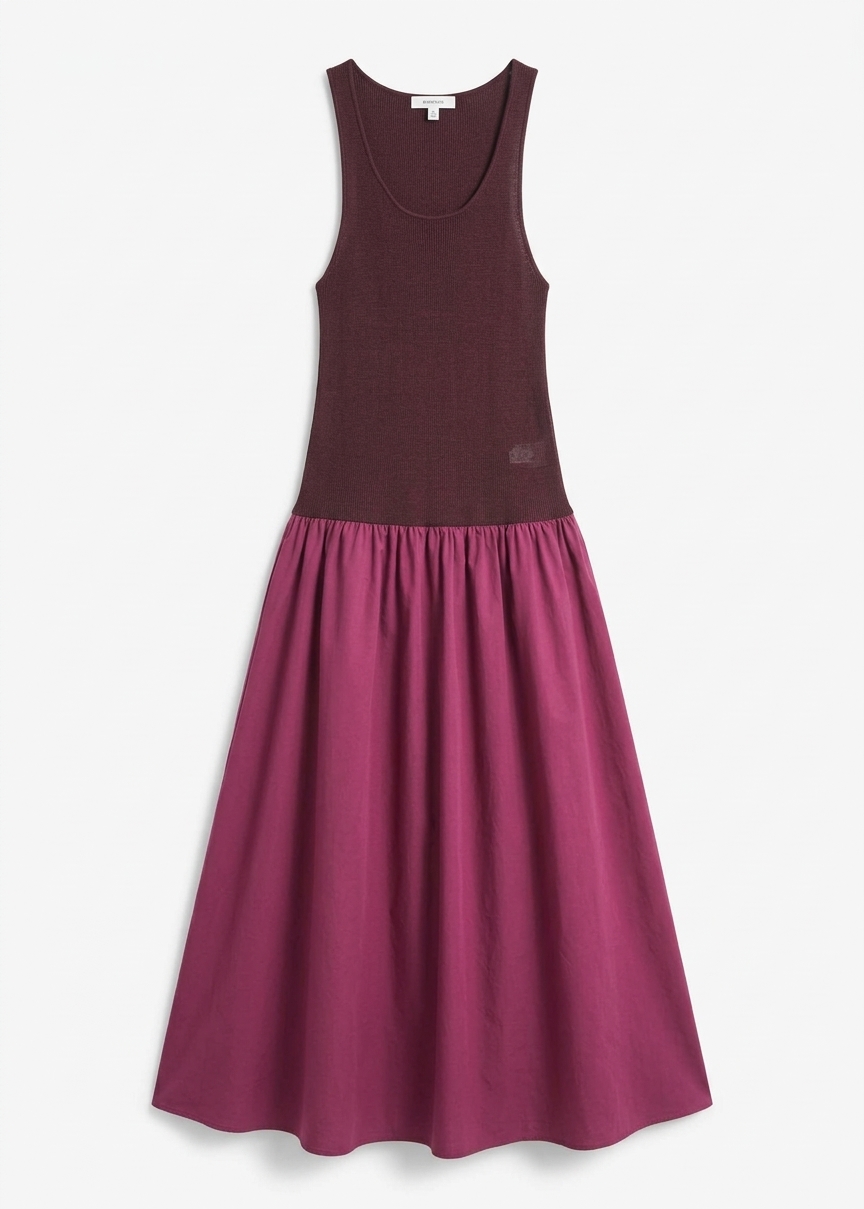 Iliya Drop Waist Maxi Dress - Burgundy