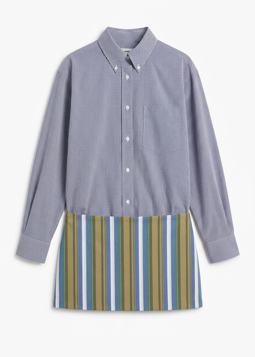 Hera Mini Skirt - Green Multi Stripe