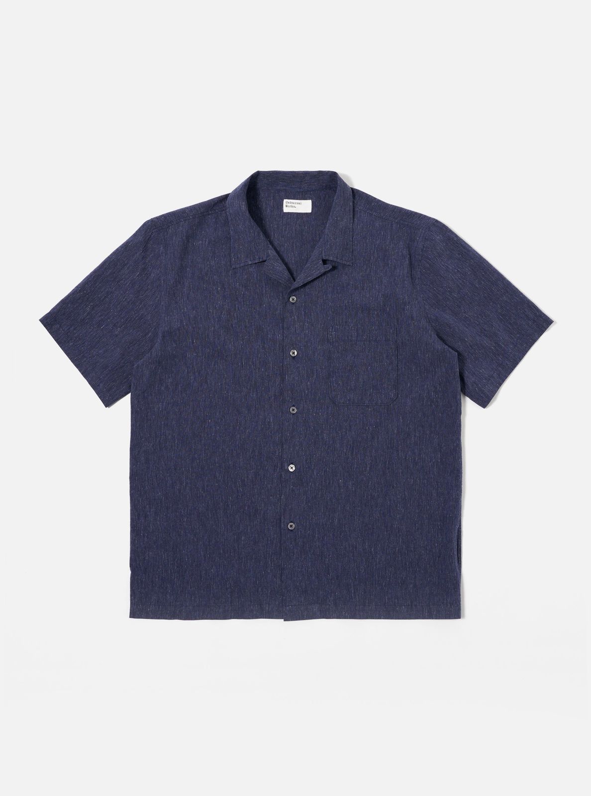 Navy Sido Linen Mix Road Shirt