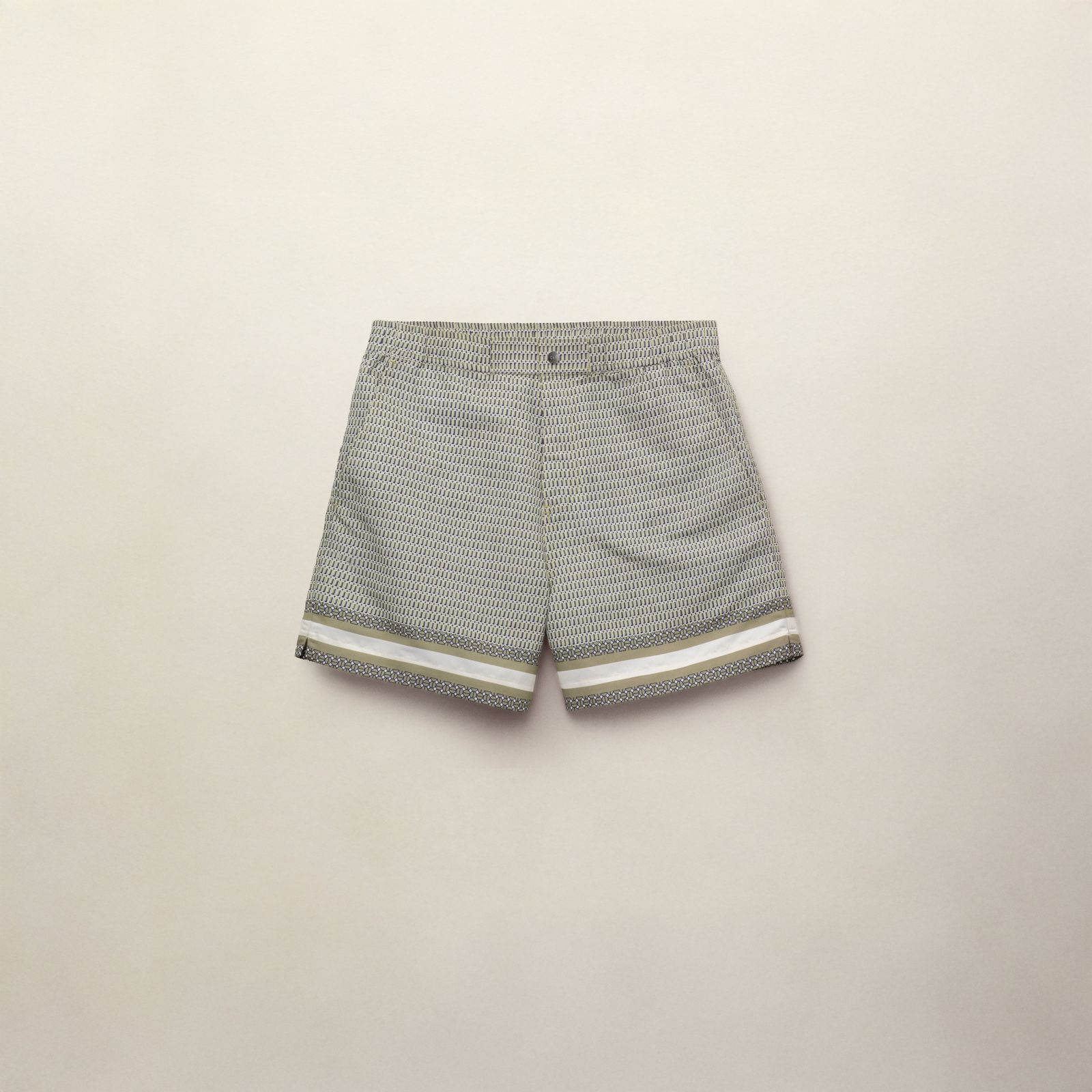 Berkeley Print Swimshort - Dark Olive