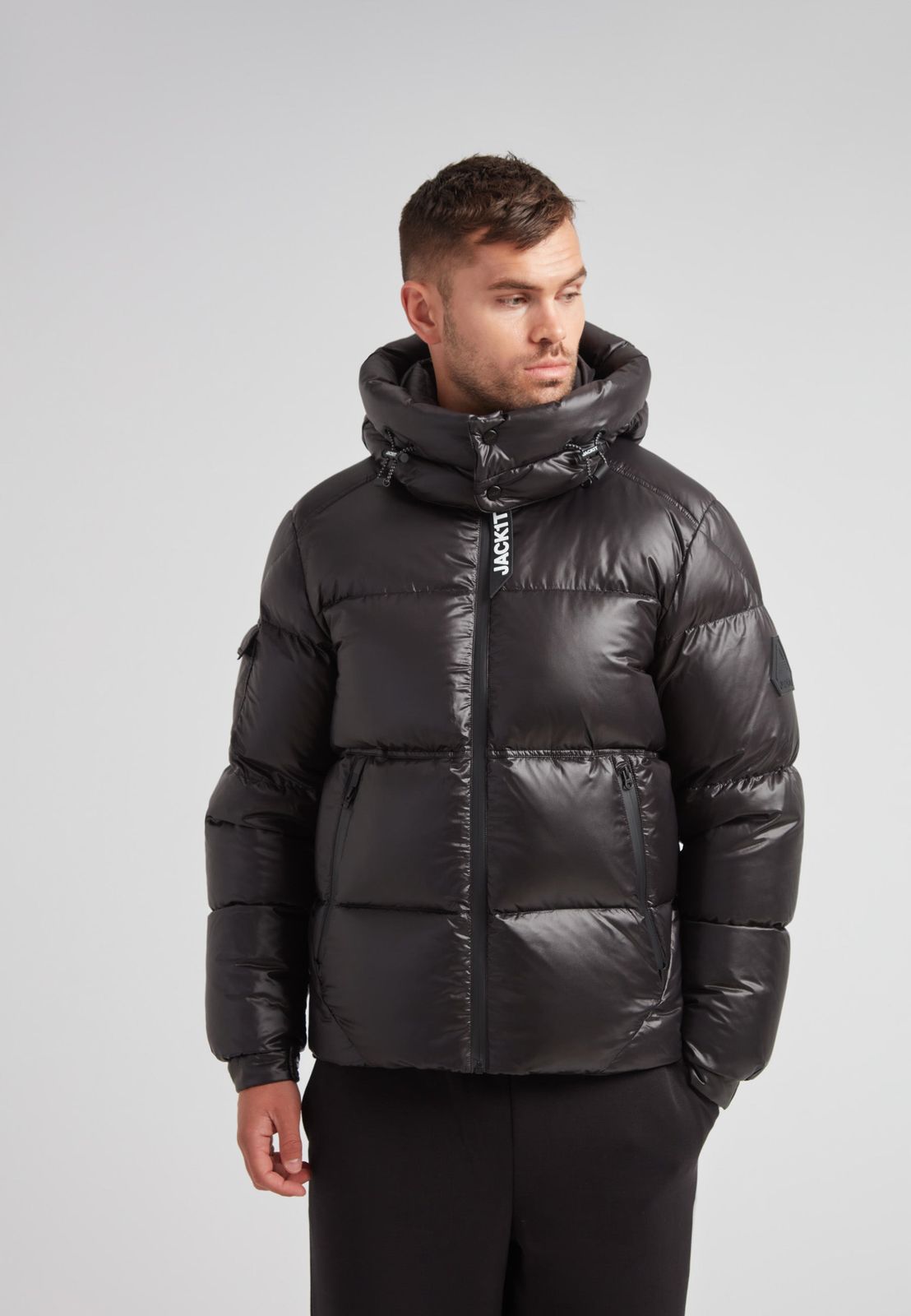 EZ Water Puffer Racer Jacket Lux Black