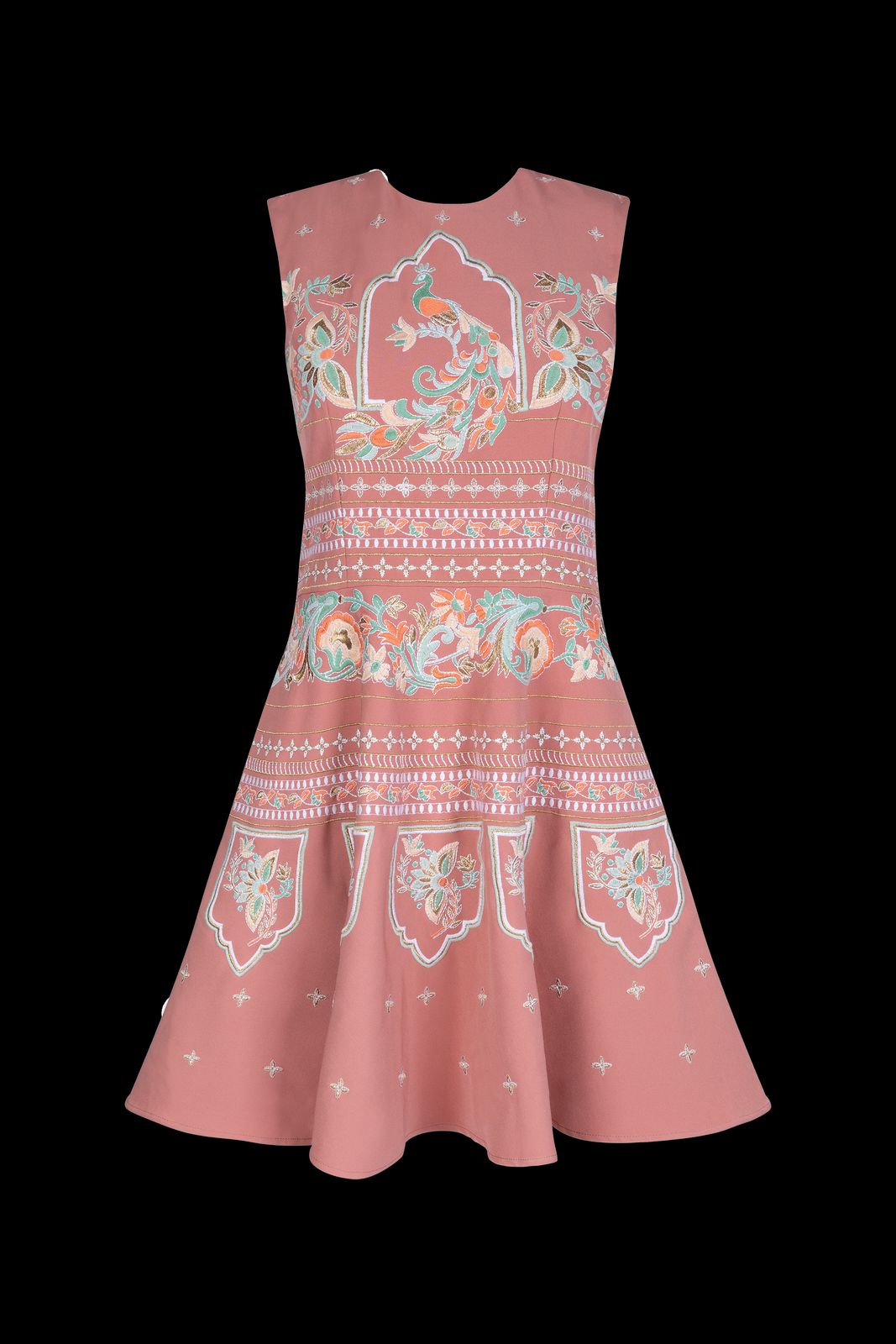 Amara Embroidered Blush Dress
