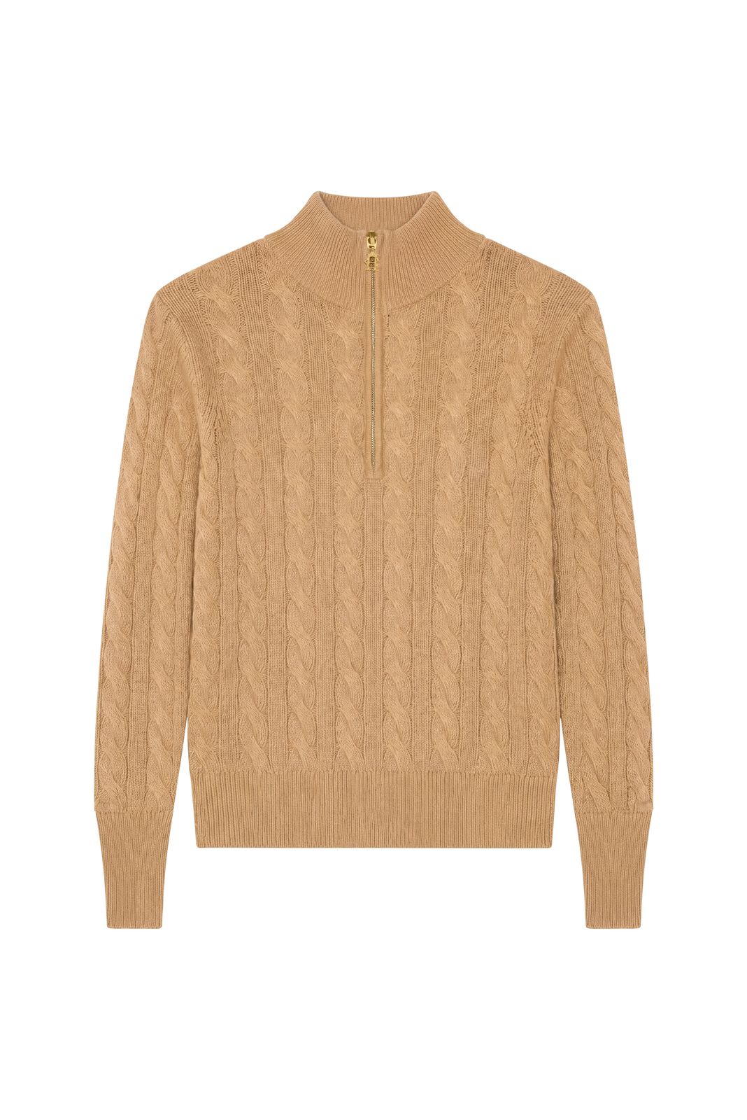 Bourton Quarter Zip Knit (camel)