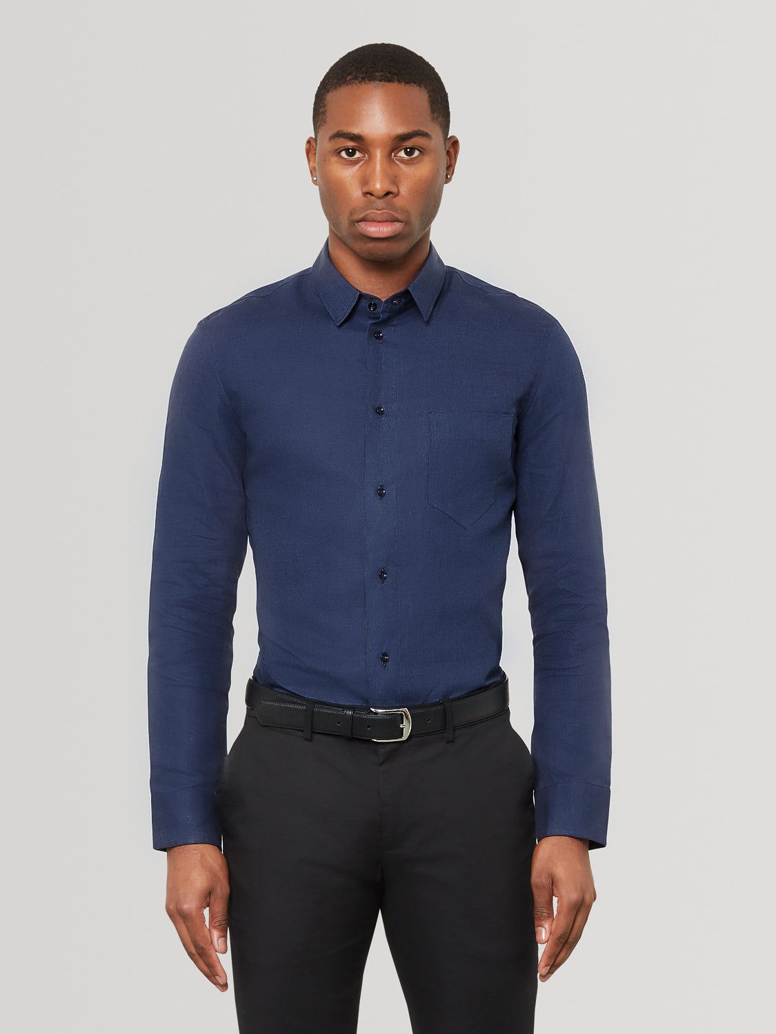 Linen Shirt - Navy