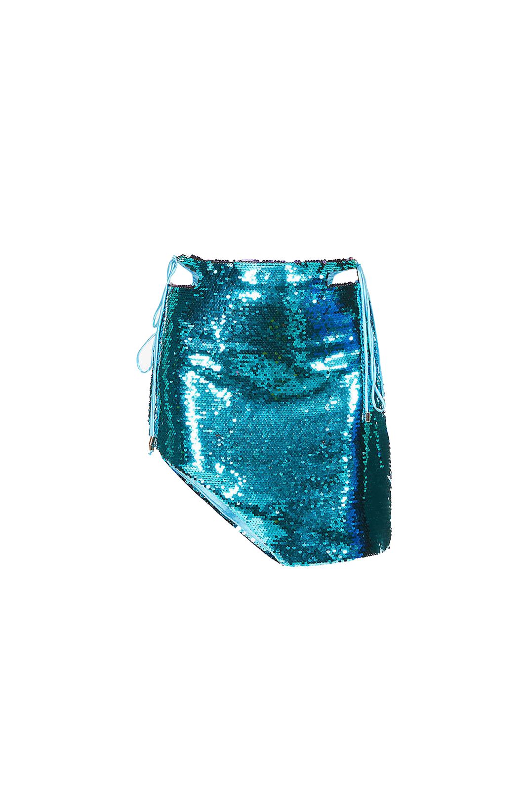 Hailey Blue Sequin Mini Skirt