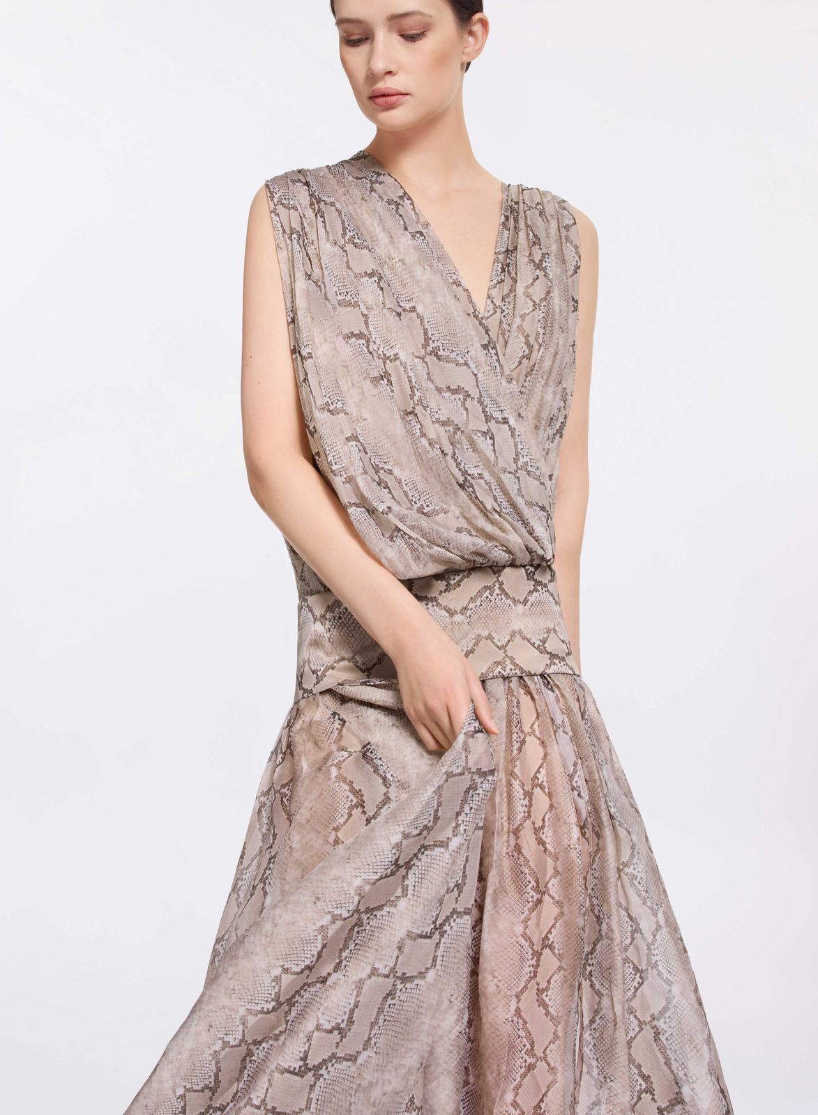 Python Print Chiffon Dress