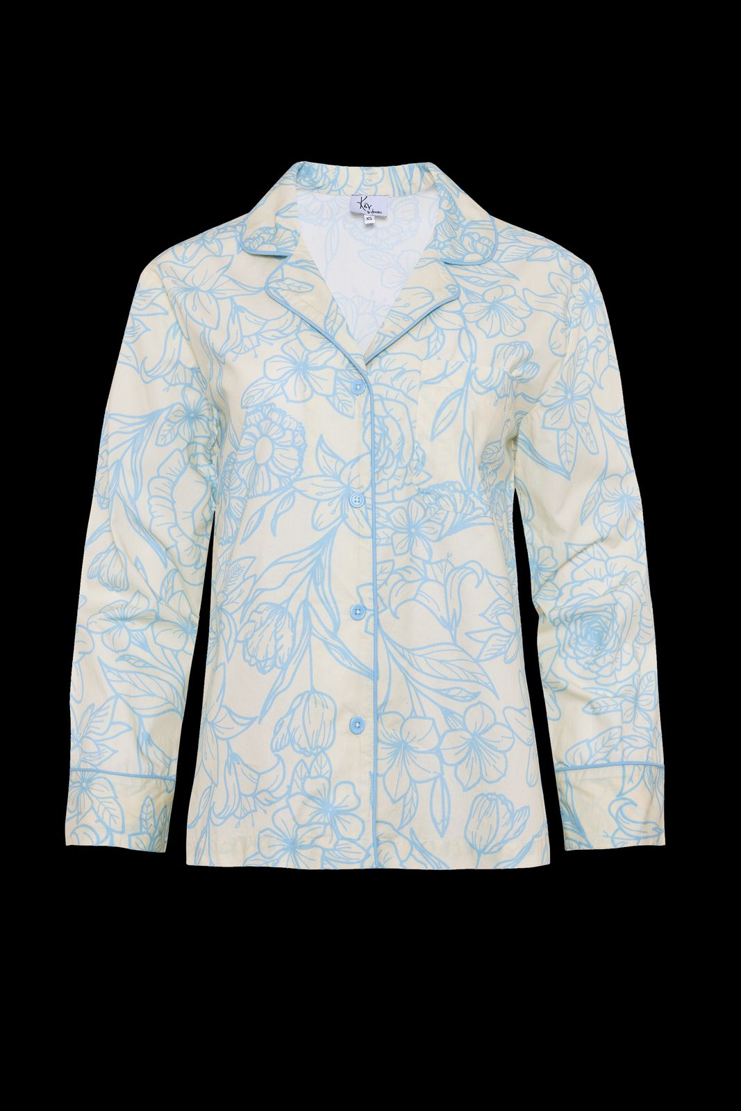 The Iris Cream Pyjama Set in Organic Cotton