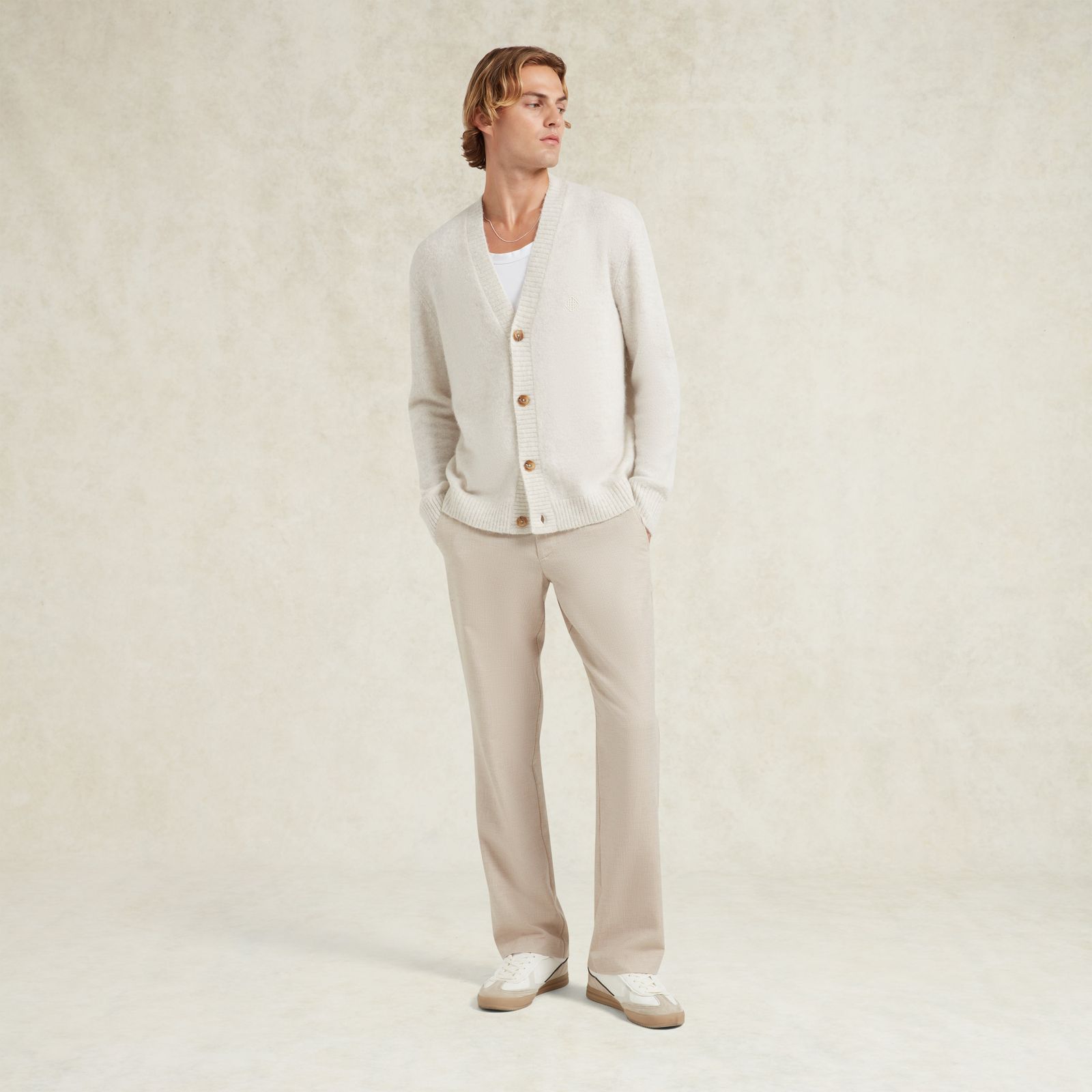 Theo Alpaca Blend Cardigan - Ivory