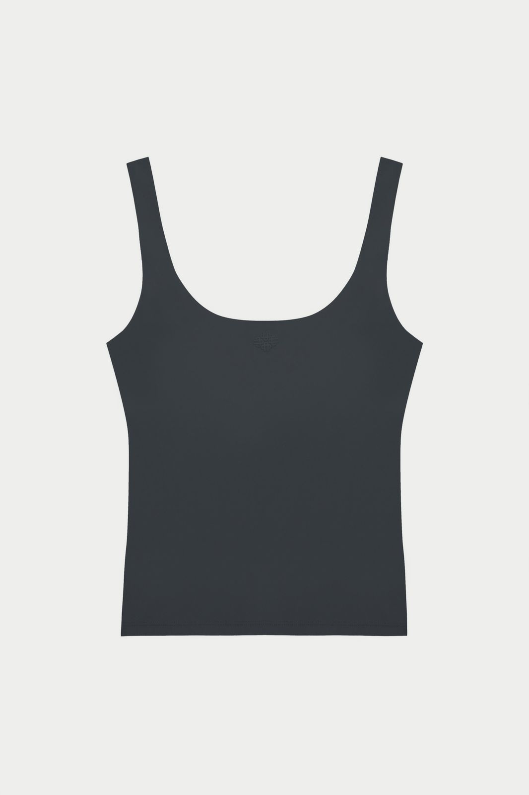SCULPTING STRETCH SCOOP NECK SPORTS TOP - MIDNIGHT GREY