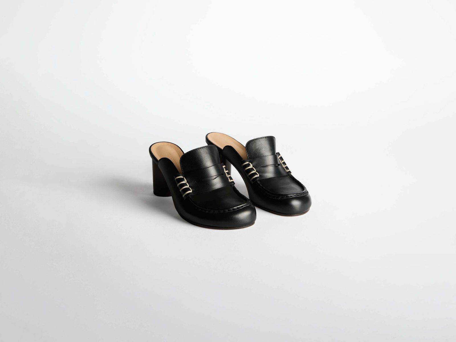 CL_LOAFER CLOSE TOE SANDAL - BLACK_PU0037LA0071