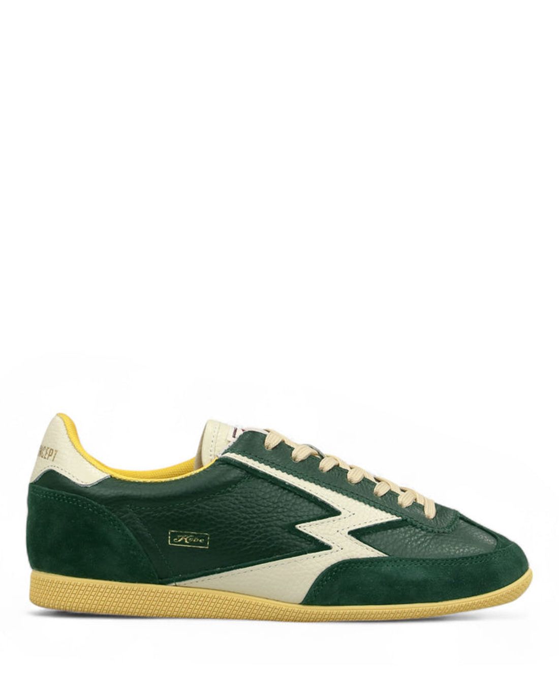 W Kobe Forest Green Leather Off White Details KO00
