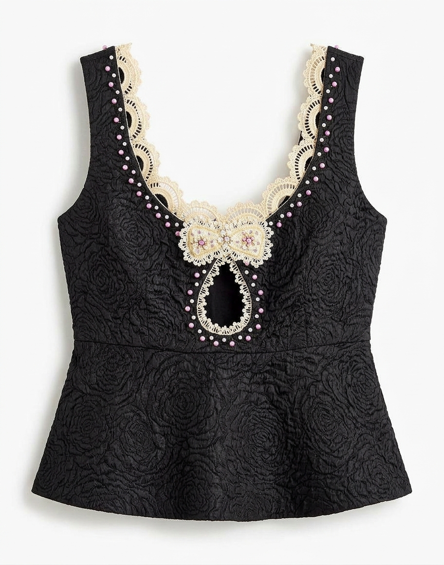 Petit Four Lace Trim Top
