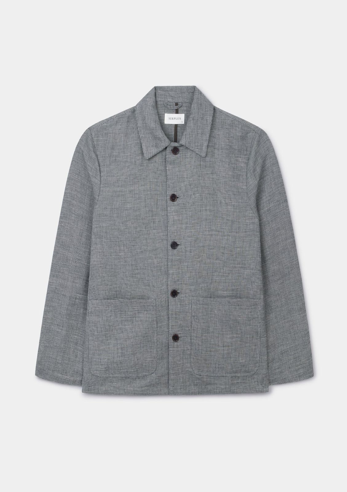 Salt & Pepper Linen Chore Jacket