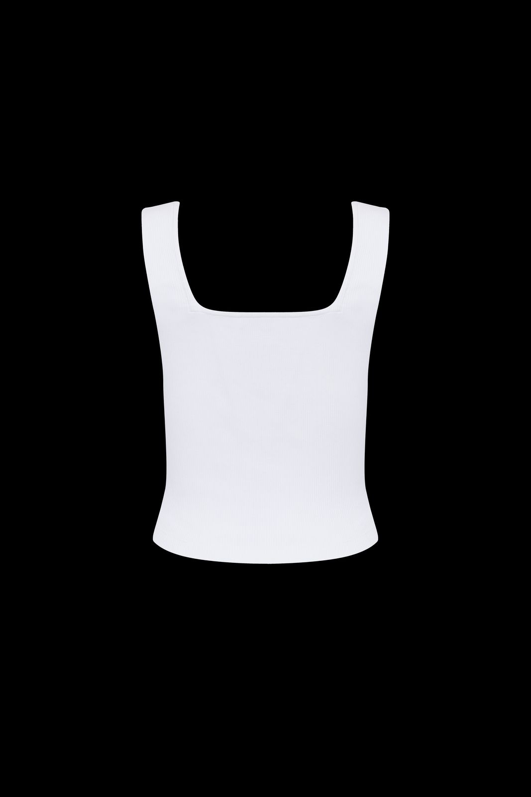 The Kōr Ribbed Knit Organic Cotton Sleeveless Top in White